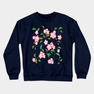 Cherry Blossoms and Leaves Crewneck Sweatshirt